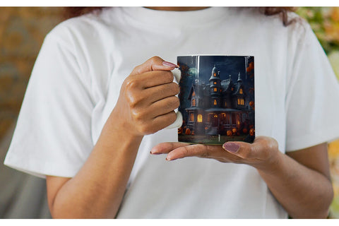 Mug Wrap 3D Haunted House Sublimation artnoy 