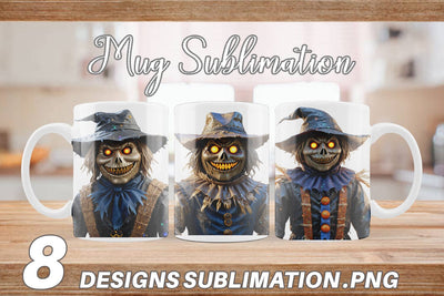 Mug Wrap 3D Haunted Scarecrow Sublimation artnoy 