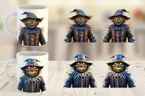 Mug Wrap 3D Haunted Scarecrow Sublimation artnoy 