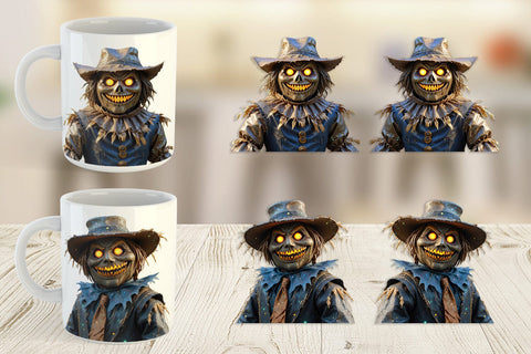 Mug Wrap 3D Haunted Scarecrow Sublimation artnoy 