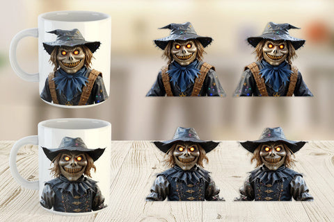 Mug Wrap 3D Haunted Scarecrow Sublimation artnoy 