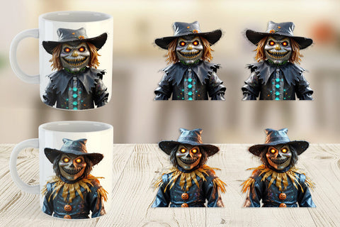 Mug Wrap 3D Haunted Scarecrow Sublimation artnoy 