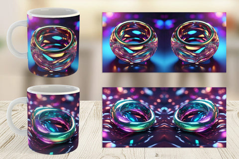 Mug Wrap 3D Holographic Shape Sublimation artnoy 