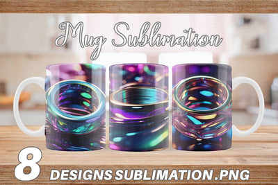 Mug Wrap 3D Holographic Shape Sublimation artnoy 