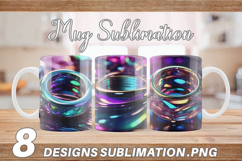 Mug Wrap 3D Holographic Shape Sublimation artnoy 