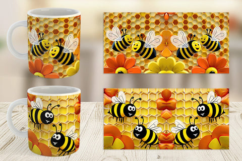 Mug Wrap 3D Honeycomb Sublimation artnoy 
