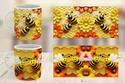 Mug Wrap 3D Honeycomb Sublimation artnoy 