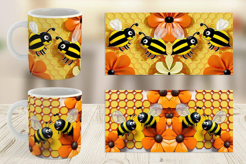 Mug Wrap 3D Honeycomb Sublimation artnoy 
