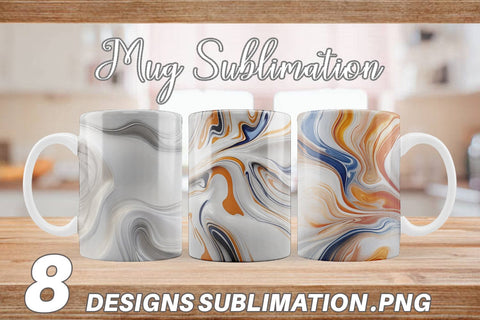Mug Wrap 3D Liquid Abstract Sublimation artnoy 