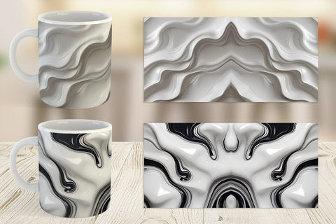 Mug Wrap 3D Liquid Abstract Sublimation artnoy 
