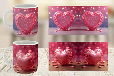 Mug Wrap 3D Love Valentine Sublimation artnoy 