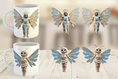 Mug Wrap 3D Mummy Fairy Sublimation artnoy 
