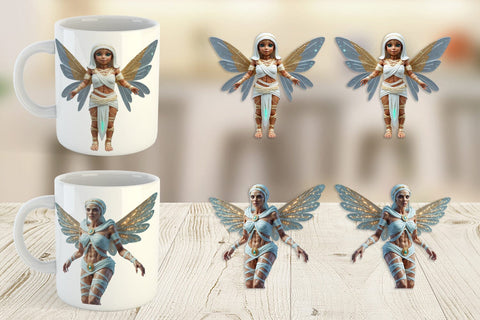 Mug Wrap 3D Mummy Fairy Sublimation artnoy 