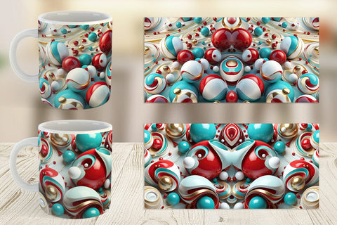 Mug Wrap 3D Orb Christmas Sublimation artnoy 