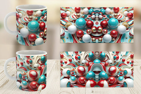 Mug Wrap 3D Orb Christmas Sublimation artnoy 