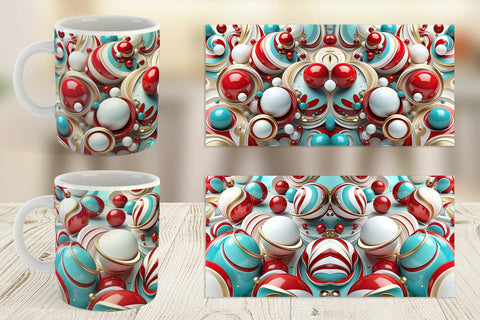 Mug Wrap 3D Orb Christmas Sublimation artnoy 