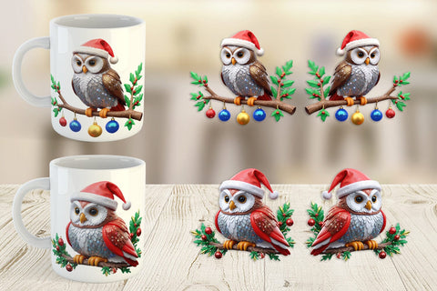 Mug Wrap 3D Owl Sublimation artnoy 