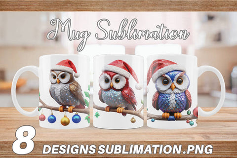 Mug Wrap 3D Owl Sublimation artnoy 