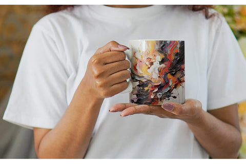 Mug Wrap 3D Paint Splashes Sublimation artnoy 