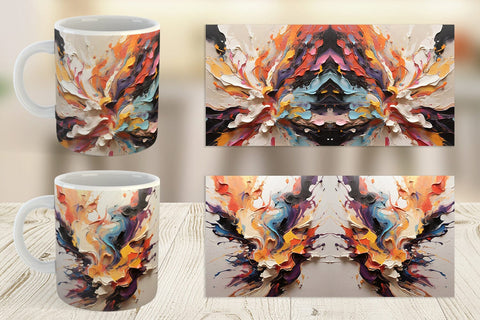 Mug Wrap 3D Paint Splashes Sublimation artnoy 