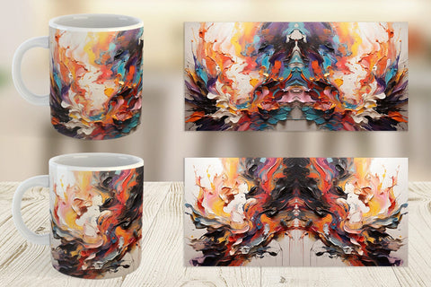 Mug Wrap 3D Paint Splashes Sublimation artnoy 