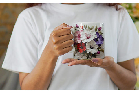 Mug Wrap 3D Petunia Flower Sublimation artnoy 