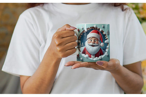 Mug Wrap 3D Santa Claus Sublimation artnoy 