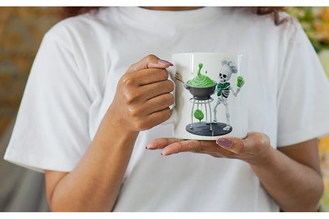 Mug Wrap 3D Skeleton Chef Sublimation artnoy 