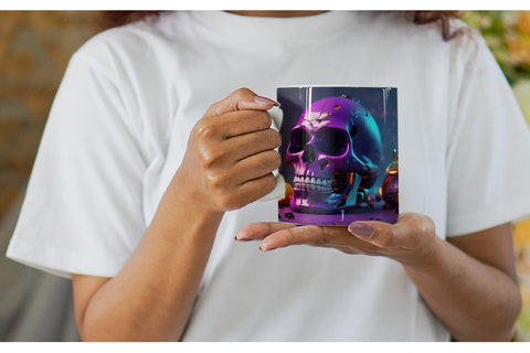Mug Wrap 3D Skull spooky Sublimation artnoy 