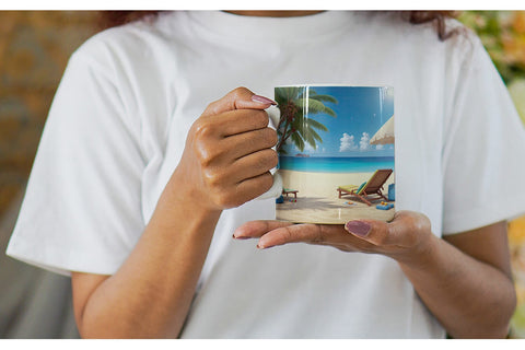 Mug Wrap 3D Summer Beach Sublimation artnoy 