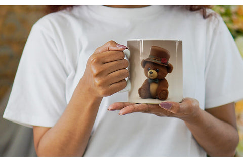 Mug Wrap 3D Teddy Bear Sublimation artnoy 