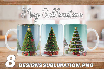 Mug Wrap 3D Tree Christmas Sublimation artnoy 