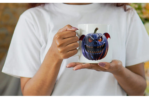 Mug Wrap 3D Vampire Pumpkin Sublimation artnoy 