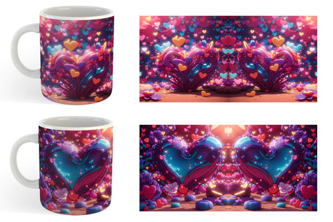 Mug Wrap 3D Vibrant Love Sublimation artnoy 