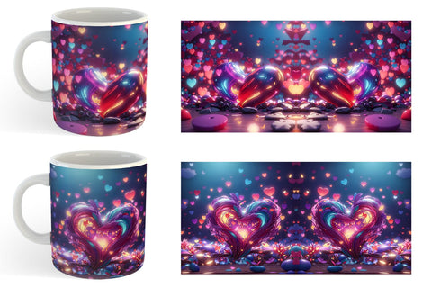 Mug Wrap 3D Vibrant Love Sublimation artnoy 