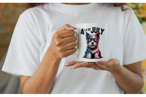 Mug Wrap 4th of July Dog Sublimation artnoy 