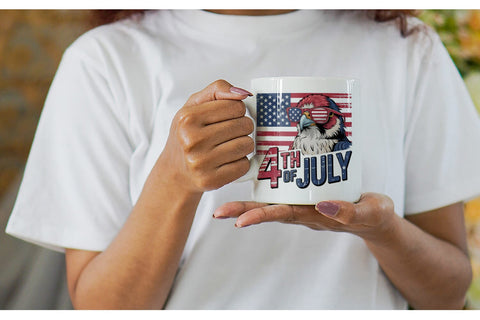 Mug Wrap 4th of July Eagle Sublimation artnoy 