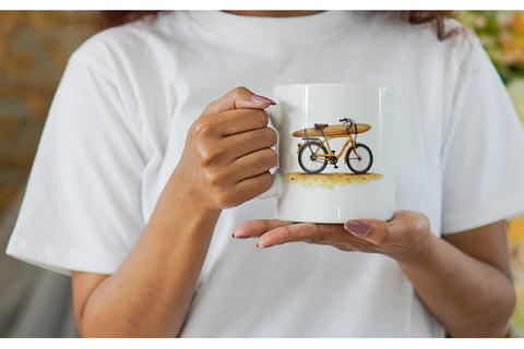 Mug Wrap 70s Endless Summer Watercolor Sublimation artnoy 