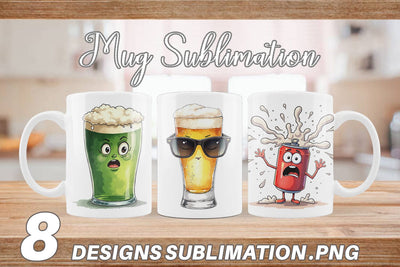 Mug Wrap 70s Green Mascot Sublimation artnoy 
