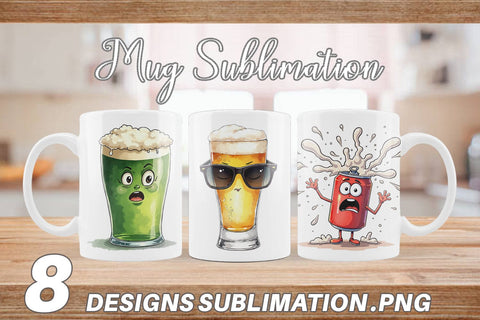 Mug Wrap 70s Green Mascot Sublimation artnoy 