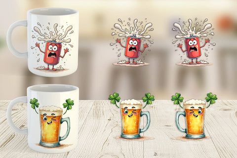 Mug Wrap 70s Green Mascot Sublimation artnoy 