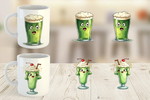 Mug Wrap 70s Green Mascot Sublimation artnoy 