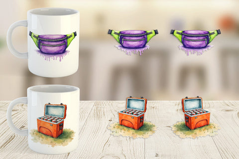 Mug Wrap 90s Beach Essentials Sublimation artnoy 