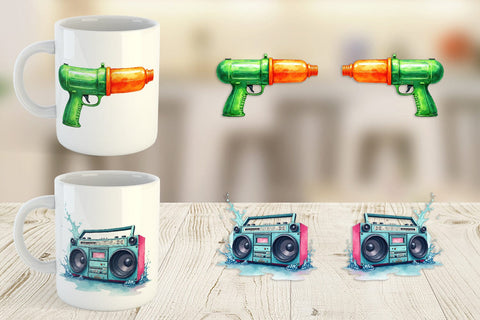 Mug Wrap 90s Beach Essentials Sublimation artnoy 