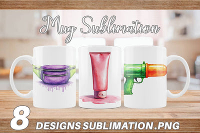 Mug Wrap 90s Beach Essentials Sublimation artnoy 