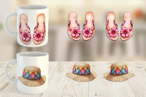 Mug Wrap 90s Beach Essentials Sublimation artnoy 