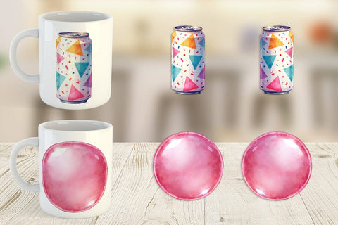 Mug Wrap 90s Snack Nostalgia Sublimation artnoy 