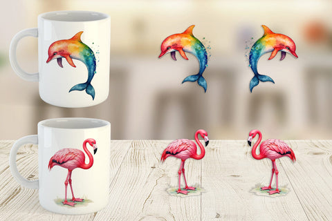 Mug Wrap 90s Tropical Memphis Sublimation artnoy 