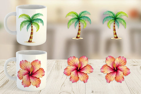 Mug Wrap 90s Tropical Memphis Sublimation artnoy 