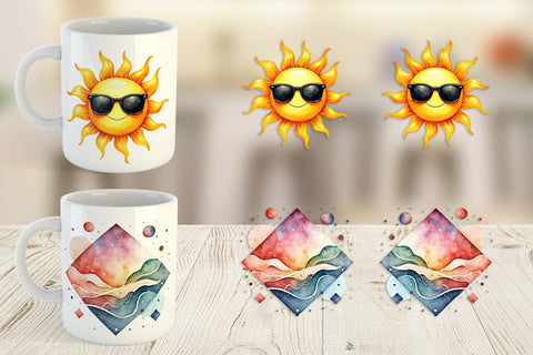 Mug Wrap 90s Tropical Memphis Sublimation artnoy 
